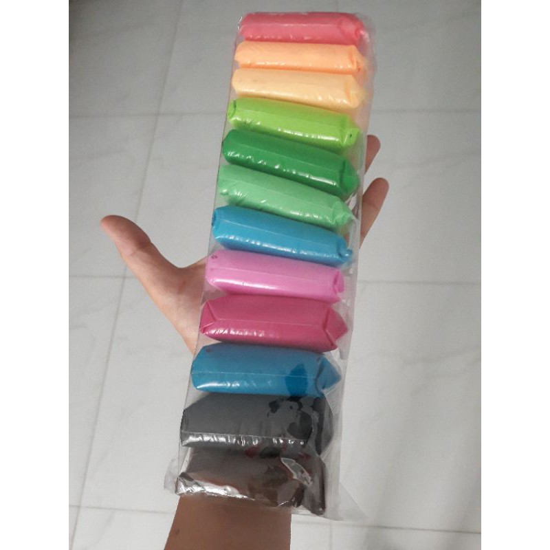Combo 12 màu (12 góix20g) đất sét nhẹ, đất nặng, soft clay tạo hình
