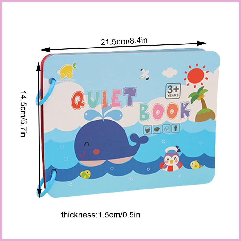 Sách Đồ Chơi Montessori Hình Dạng Cuốn Sách Giáo Dục Sớm Cho Trẻ Mẫu Giáo