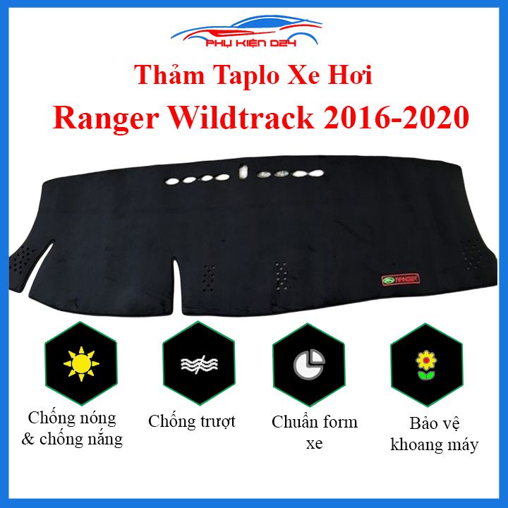 Thảm taplo Ranger Wildtrack 2016-2017-2018-2019-2020 chống nắng nóng làm mát xe mở rộng tầm nhìn