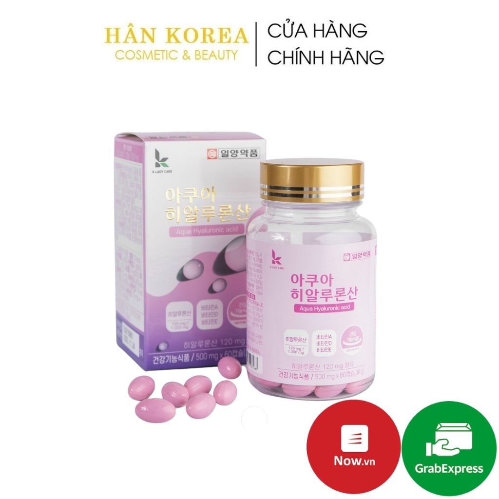VIÊN CẤP NƯỚC DƯỠNG TRẮNG AQUA HYALURONIC ACID ILYANG ( HỘP 60 VIÊN ) HÂN KOREA