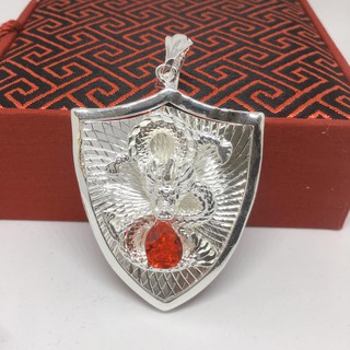 Mặt Dây Chuyền Khiên Thiên Long Đá Đỏ