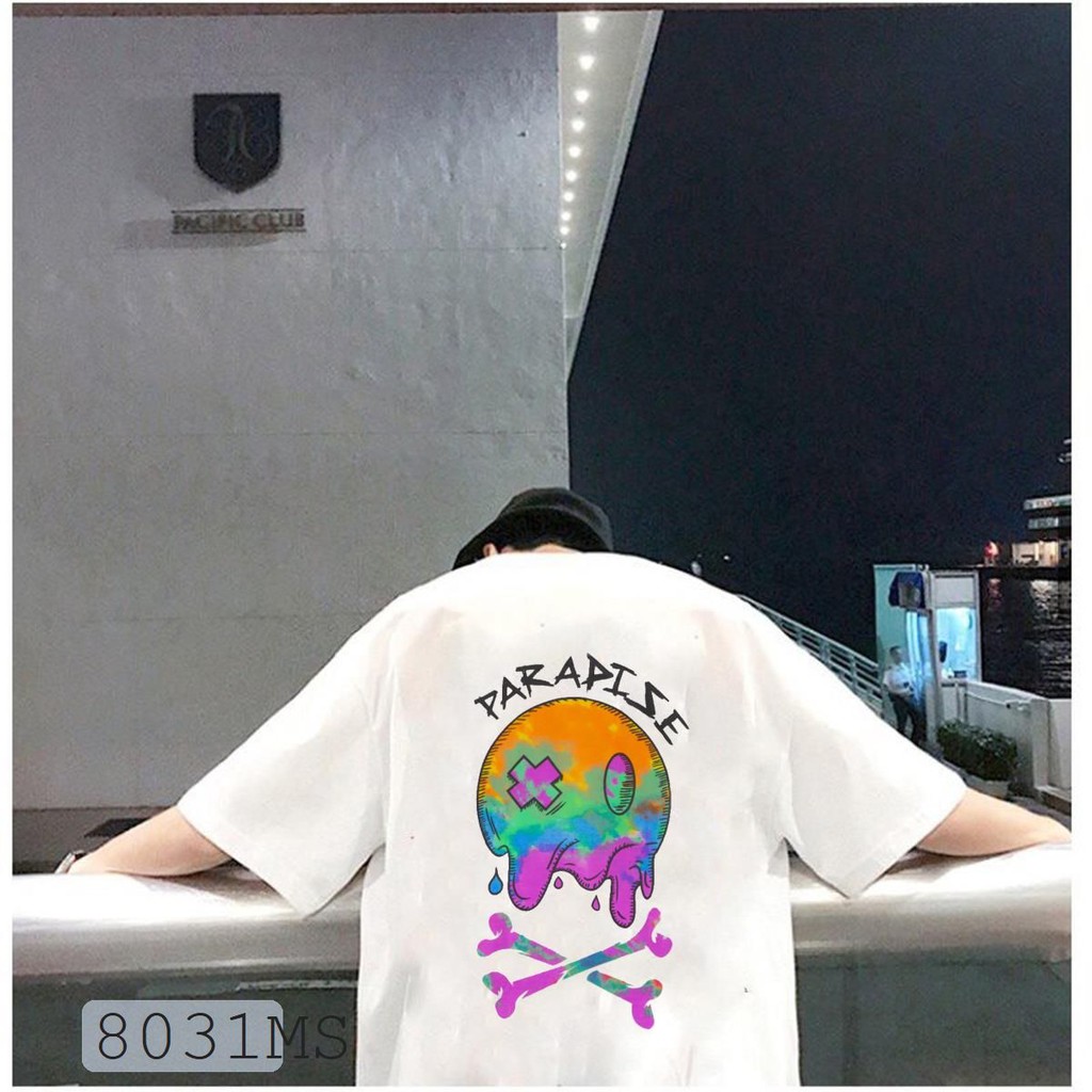 ÁO THUN UNISEX BAD RABIT PARAPISE TAY LỠ NAM VÀ NỮ IN HÌNH SIÊU HOT