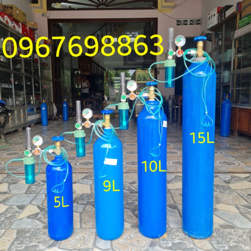 Bộ bình oxy thở y tế 15L sử dụng ngay