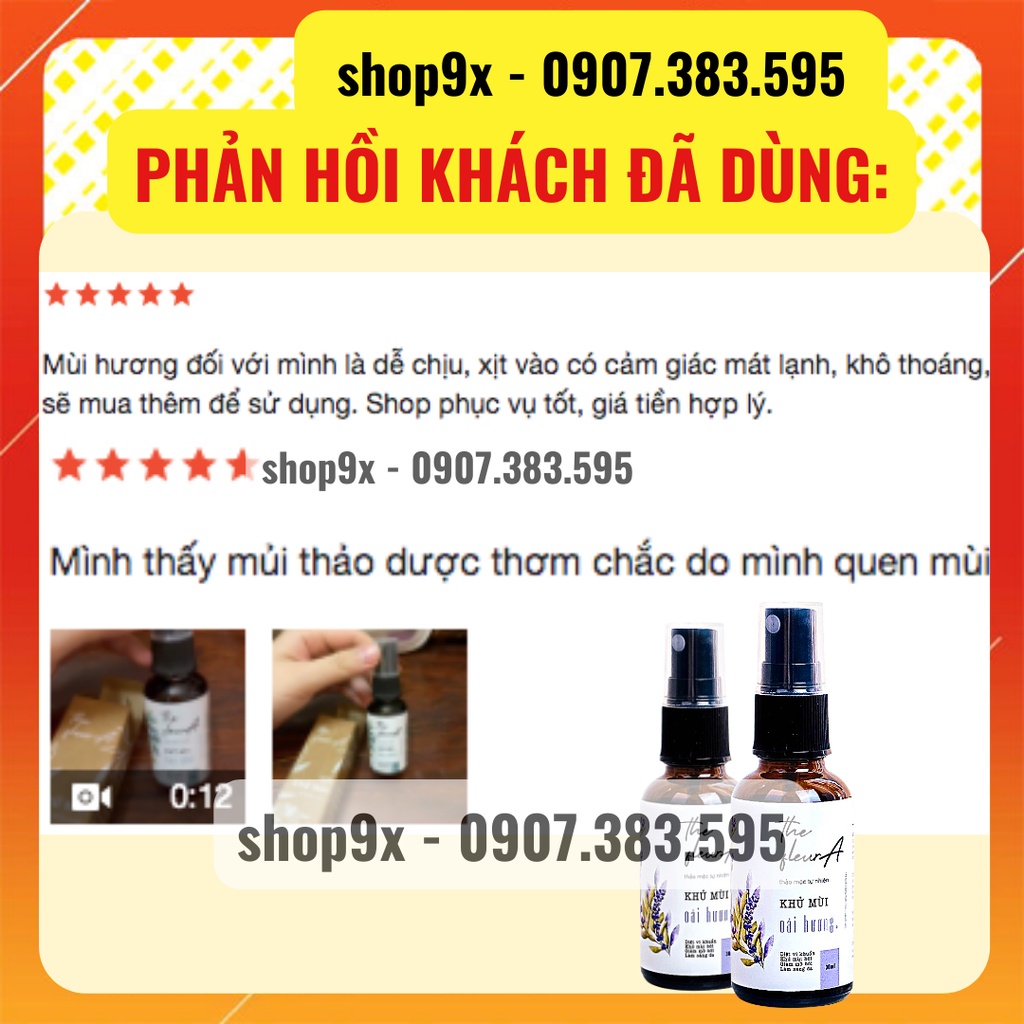 Khử Mùi Hôi Nách Thảo Dược Xịt Ngăn Mồ Hôi Nách và Loại Bỏ Mùi Hôi THE FLEURA 30ml