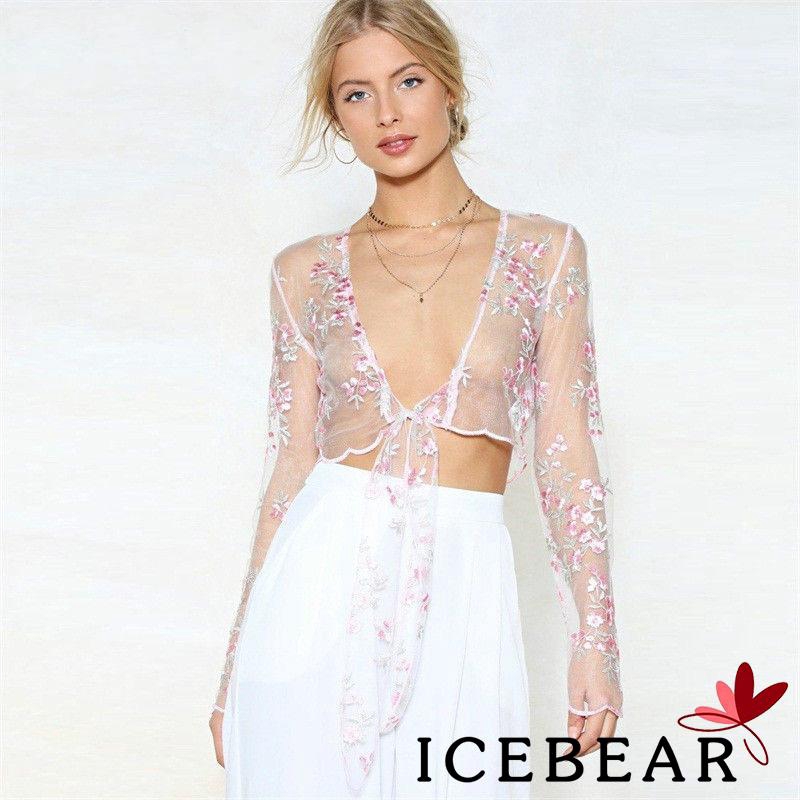 FREESHIP ĐƠN 50K_ Áo lửng tay dài phối lưới xuyên thấu quyến rũ cho nữ