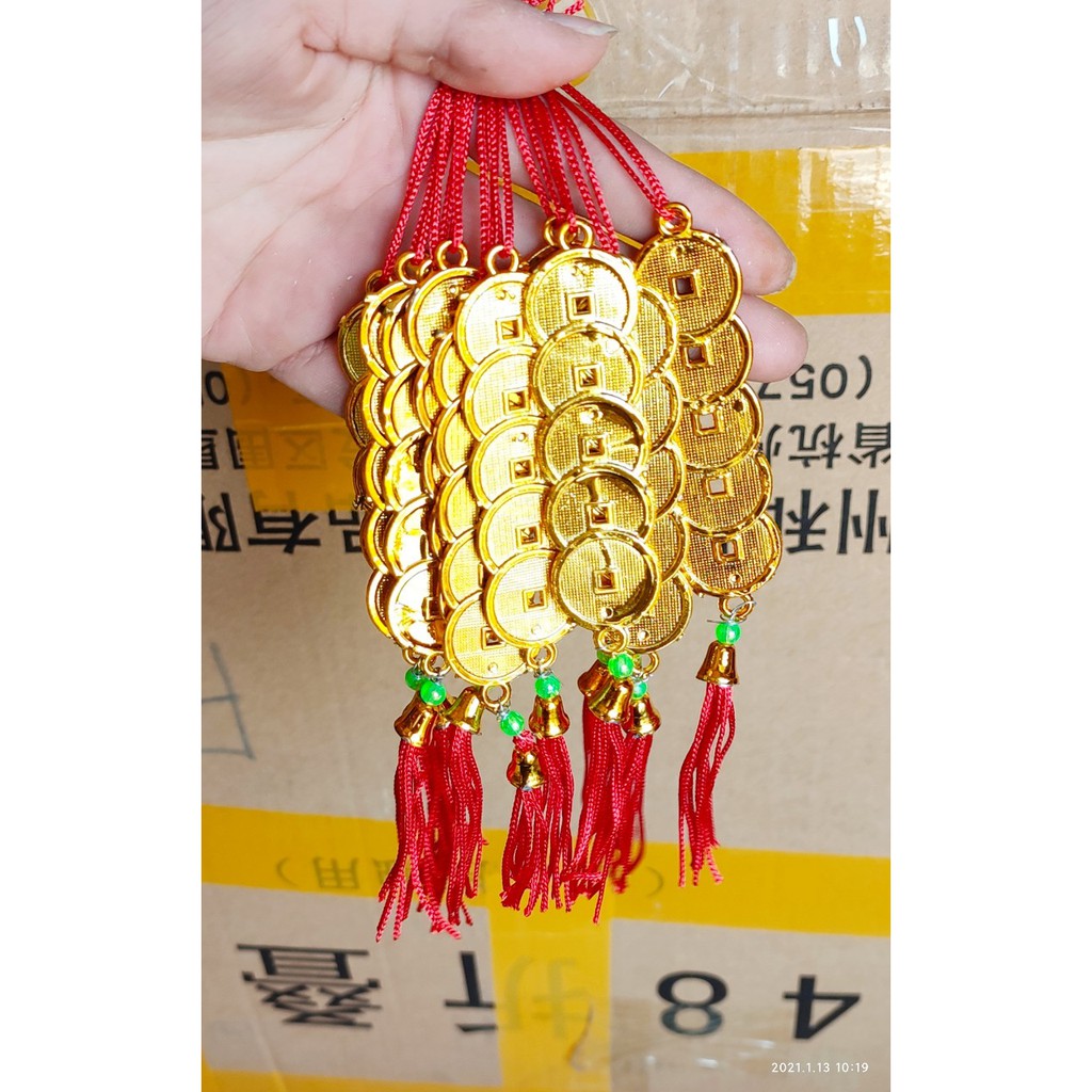 Túi 5 dây liễng vàng trang trí Tết TH4, dây pháo, dây liễng, dây hoa, thẻ bài
