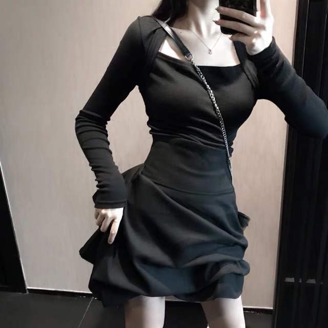 HOT Chân váy dúm MOJJI hàng hot có quần bên trong