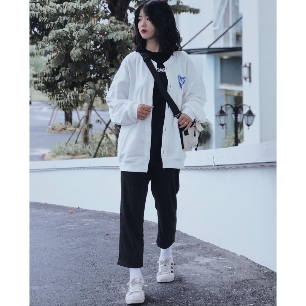 [CÓ VIDEO MIX ĐỒ] Quần kaki nữ baggy-sắn gấu 2 màu đen trắng kiểu dáng unisex | BigBuy360 - bigbuy360.vn