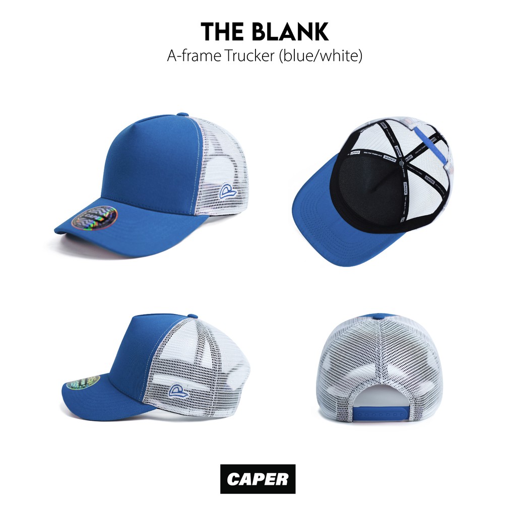 Mũ nón lưỡi trai A-Frame lưới chính hãng Caper trơn phong cách vải khaki nhiều màu