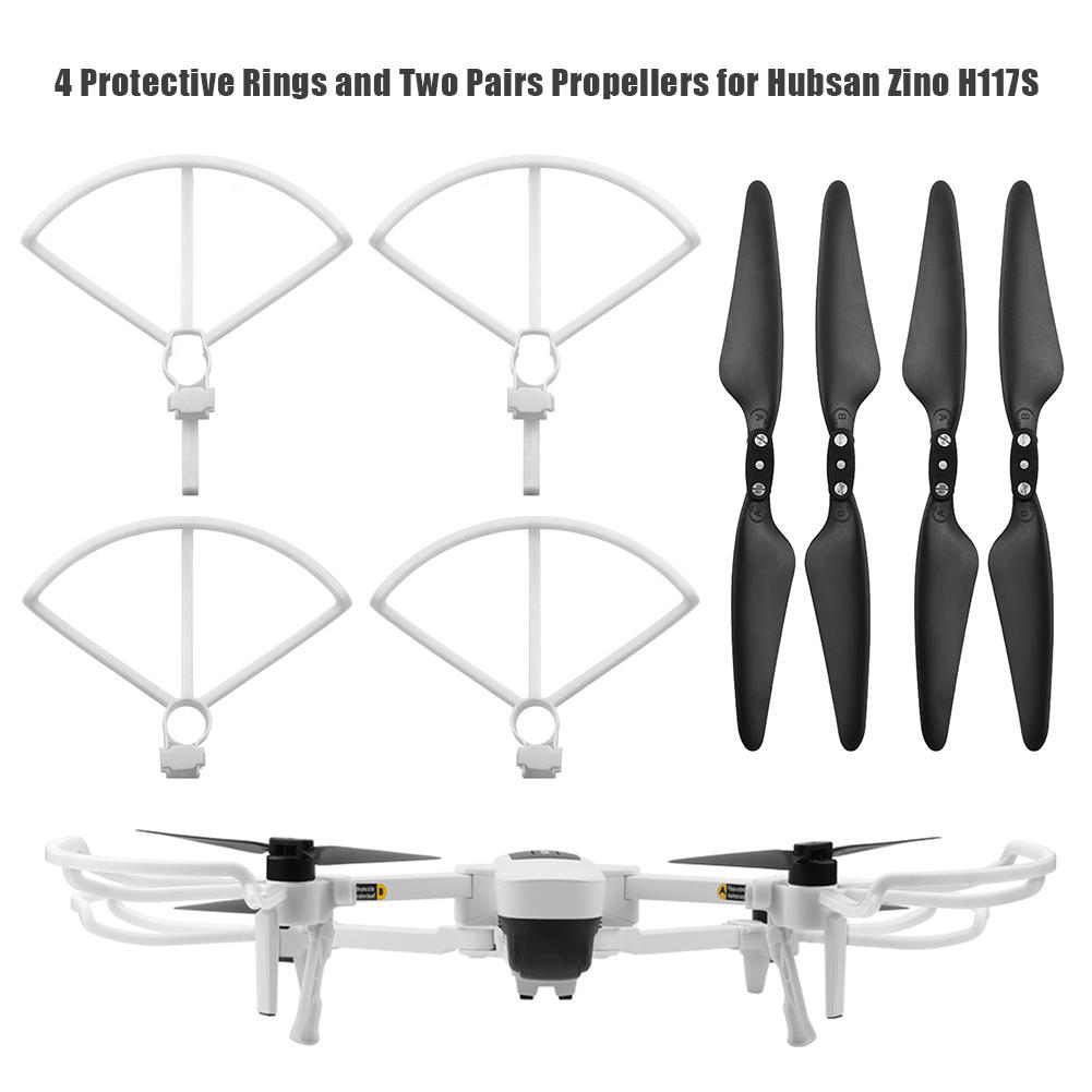 Bộ 4 Khung Bảo Vệ Cánh Quạt+Vòng Đệm Cho Hubsan Zino H117S Rc Drone