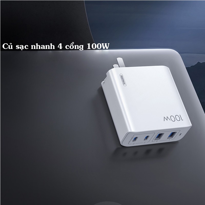 Củ sạc 100w – Củ sạc nhanh 4 cổng 100W Remax RP-U78