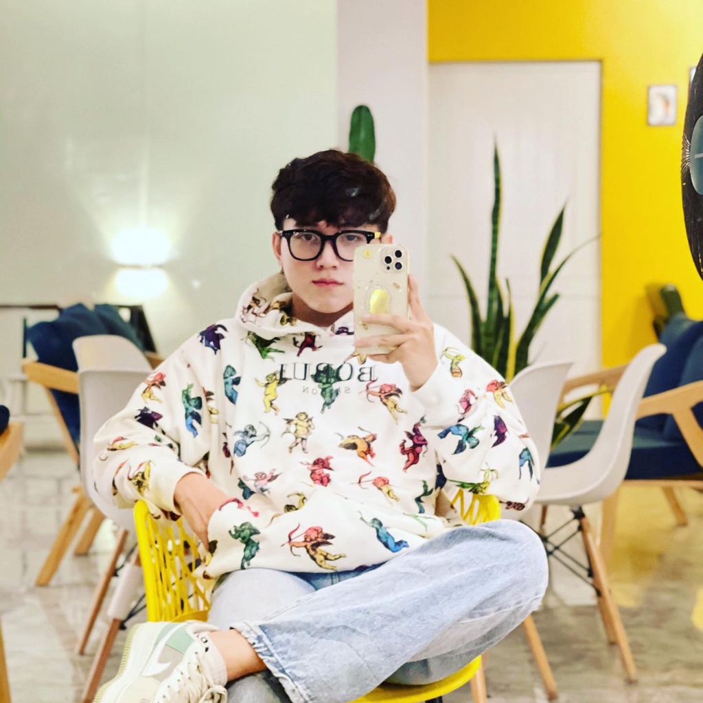 Áo khoác hoodie BOBUI thiên thần chuẩn REAL