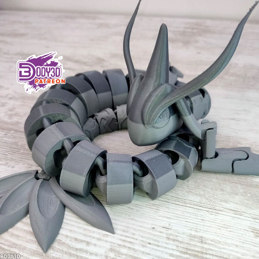 Pokemon Milotic in 3d có khớp nối di chuyển thay đổi hình dạng siêu ngầu