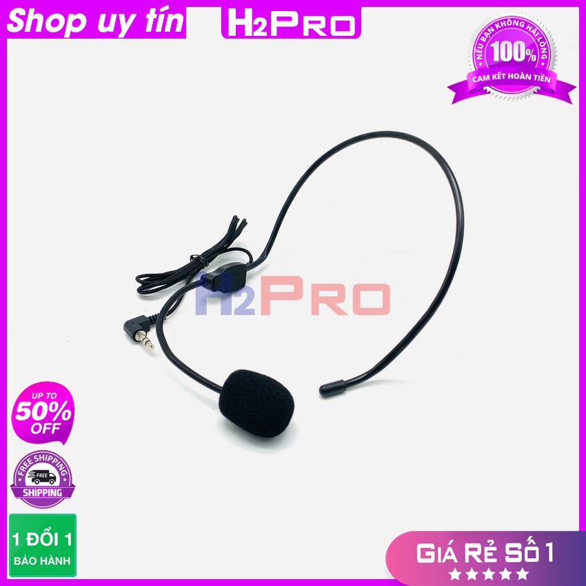 Micro Trợ Giảng Có Dây Cao Cấp, Âm Thanh Chuẩn Và Rõ Nét, Micro Quàng Tai Có Dây Dùng Cho Máy Trợ Giảng - H2Pro Audio