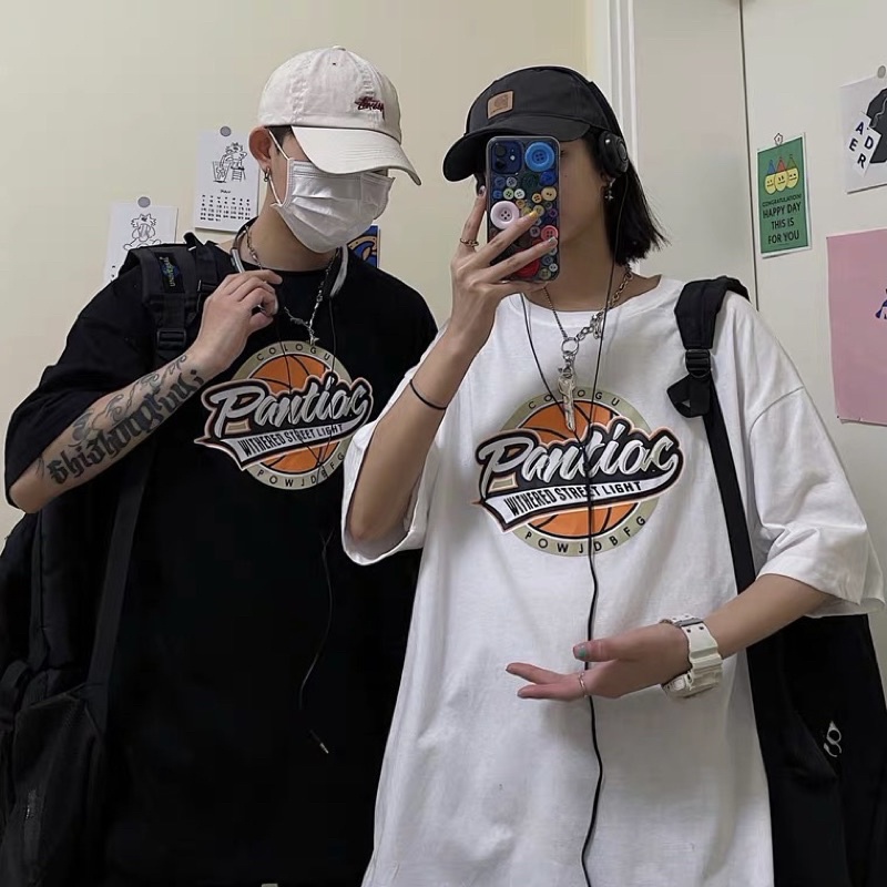 Áo thun nam nữ unisex form rộng chất cotton thấm hút mồ hôi in chữ PAN