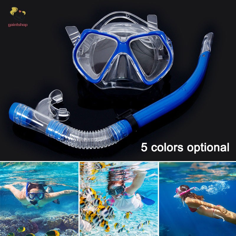Bộ dụng cụ lặn biển gồm kính lặn và mắt kính bơi