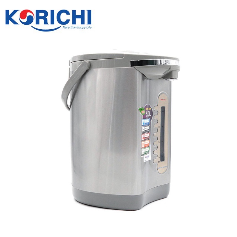 Bình thủy điện đa năng Korichi-5250 bình thủy inox cao cấp, chống cạn, 2 chế độ bơm (5L)