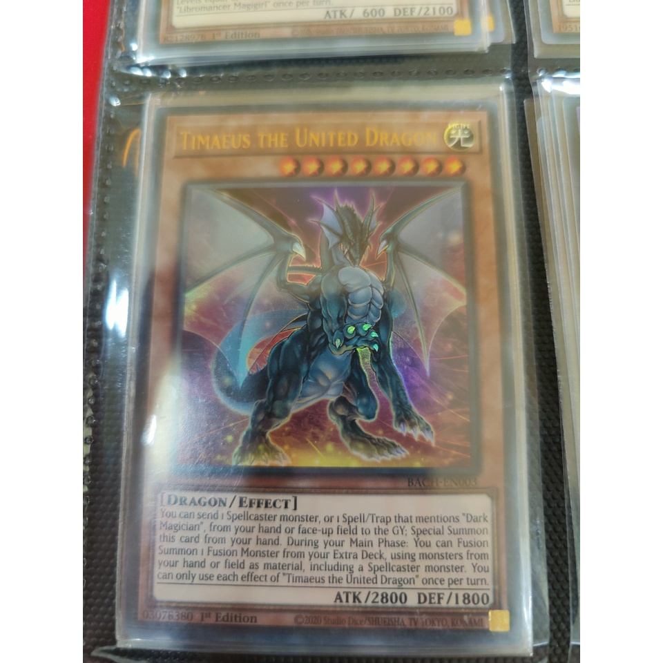 Thẻ Bài Yugioh Tiếng Anh: Timaeus the United Dragon - BACH-EN003 - Ultra Rare 1st Edition