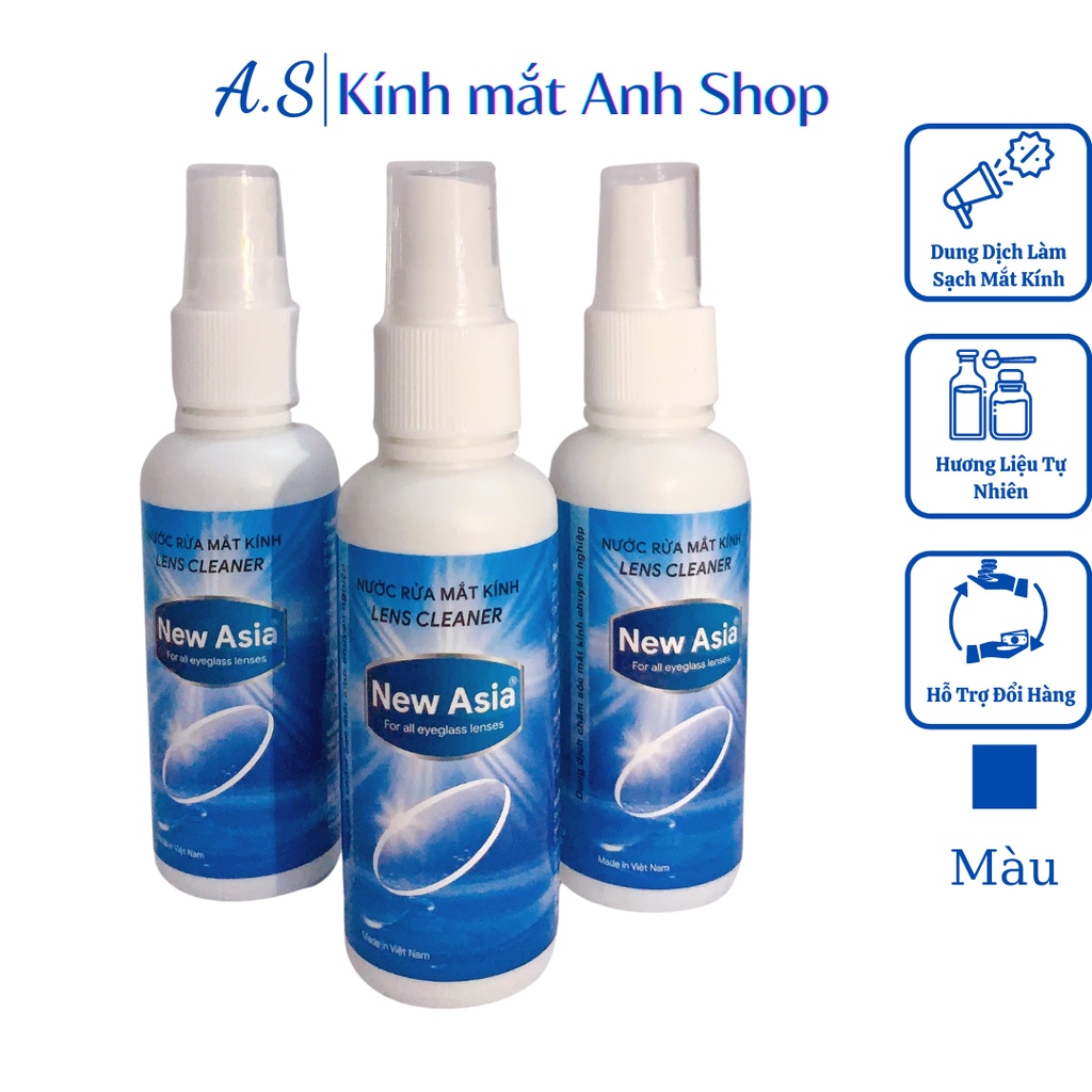 Nước lau kính dạng xịt chuyên dụng dành cho mắt kính, màn hình điện thoại 60ml giúp mắt kính sạch trong hơn