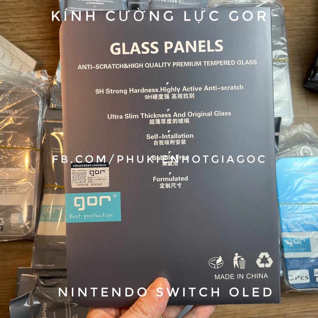 (SẵnVN) Kính cường lực dán màn cao cấp Gor Nintendo Switch Oled 2021/ Ver 1 , 2 / Switch lite