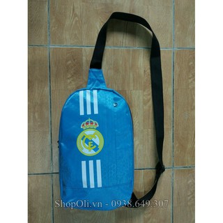 Túi đeo chéo thể thao bóng đá clb Real Madrid xanh
