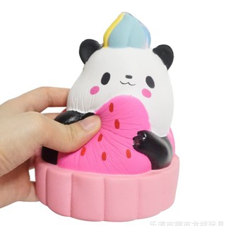 SQUISHY BÁNH GẤU TRÚC ÔM DÂU HÀNG TO CỰC ĐẸP