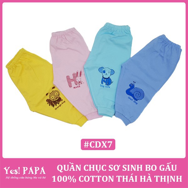 SET 10 Quần dài sơ sinh Thái Hà Thịnh 100% cotton mềm, mịn, mát