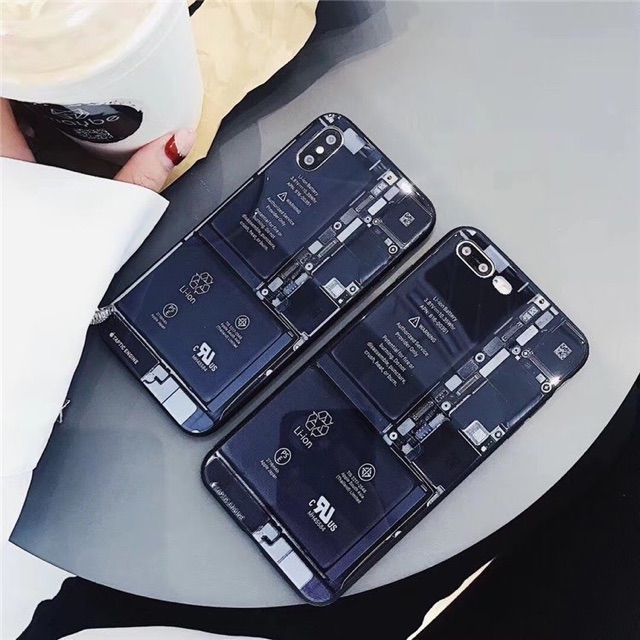 Ốp gương hình linh kiện cho iphone X xs 6 6s plus