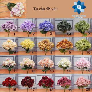 Hoa Lụa 🌺FREESHIP🌺 Cẩm Tú Cầu 5 Bông