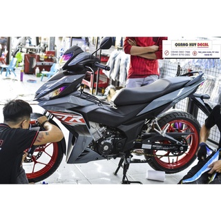 Tem trùm xe Winner xám xi măng 150 V1, độ thiết kế team dán phủ decal xe máy giá rẻ đẹp