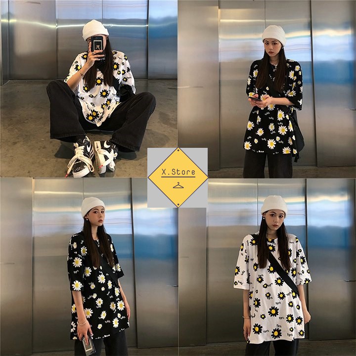 Áo Thun Hoa Cúc X.Store Nam Nữ Cotton Dáng Rộng Nam Nữ - Áo Phông Tay Lỡ Form Rộng Unisex - Có Ảnh Thật Tự Chụp 238