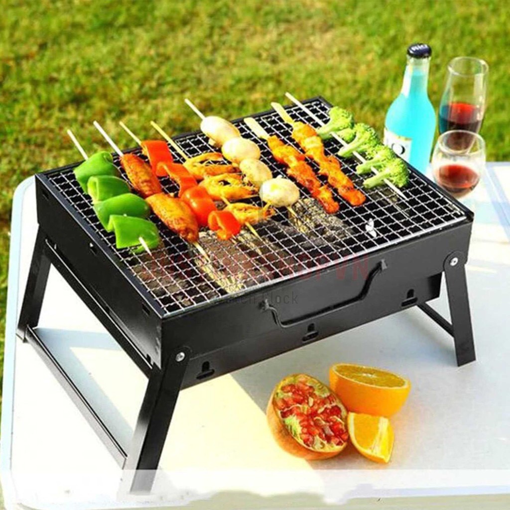 BẾP NƯỚNG THAN HOA BBQH ngoài trời cao cấp có chân cao cấp