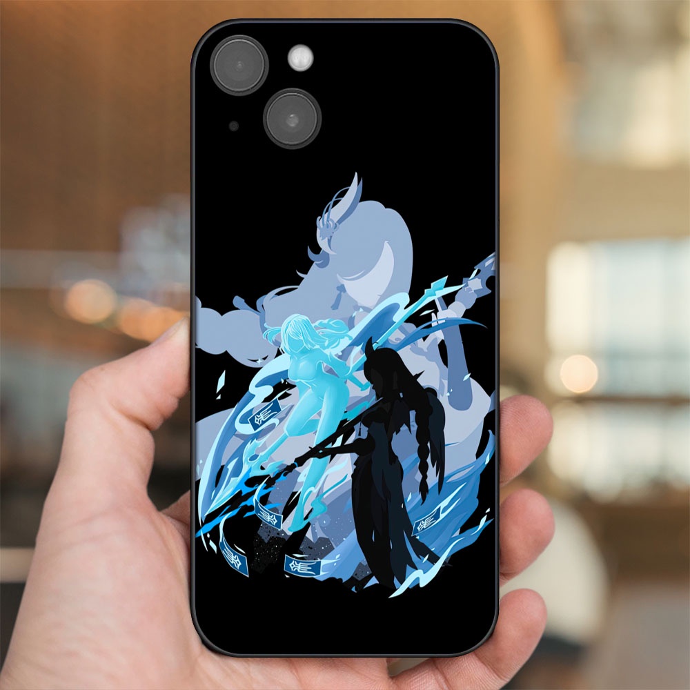 Ốp lưng iPhone 14 Plus dẻo đen cạnh vuông in hình Shenhe Genshin Impact