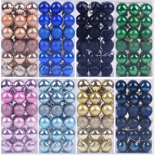 Hộp 6,12,18, 36 quả châu trang trí noel 4cm MẪU E19