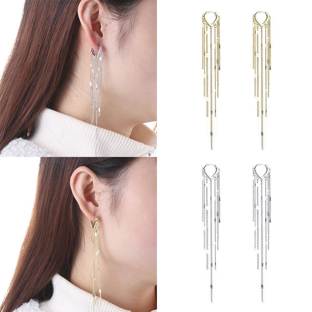 ESPO Hoa Tai Dáng Dài Mặt Hình Trái Tim Thiết Kế Thanh Lịch