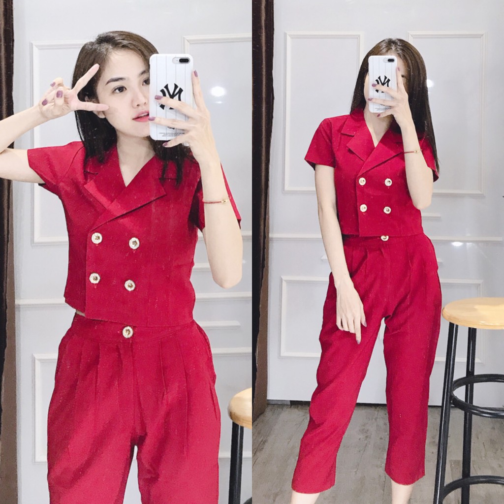 SET BỘ ÁO CROTOP QUẦN LỬNG MÙA HÈ