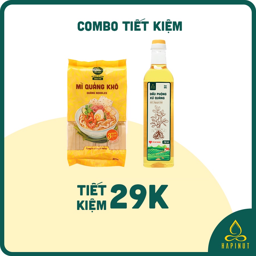 Mì Quảng khô và dầu phộng xứ Quảng Hapinut - Đặc sản Quảng Nam