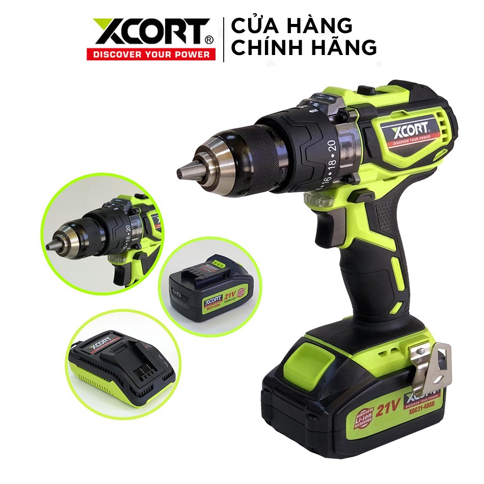 Máy khoan búa - Máy khoan dùng pin 38 NM XCORT