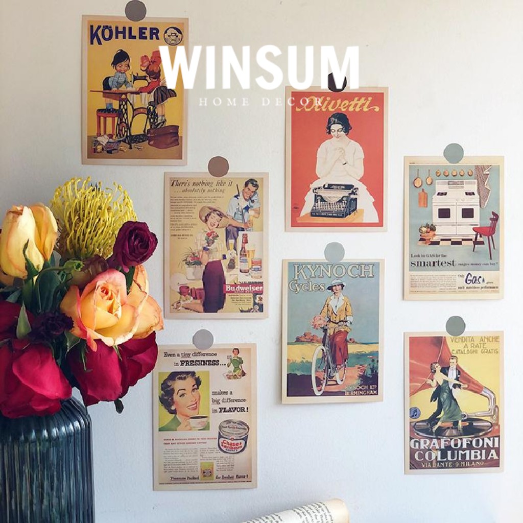 30 Tấm Postcard Dán Tường, Chụp Ảnh Flatlay Phong Cách Retro-  Winsum.decor | BigBuy360 - bigbuy360.vn