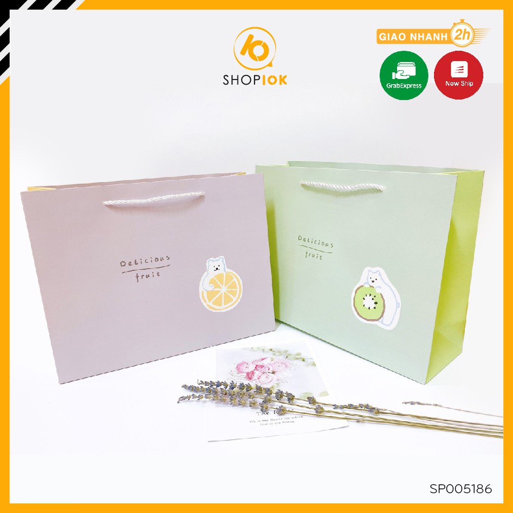 Túi đựng quà giấy sang trọng, túi giấy gói quà tặng có quoai xách đẹp – SP005186