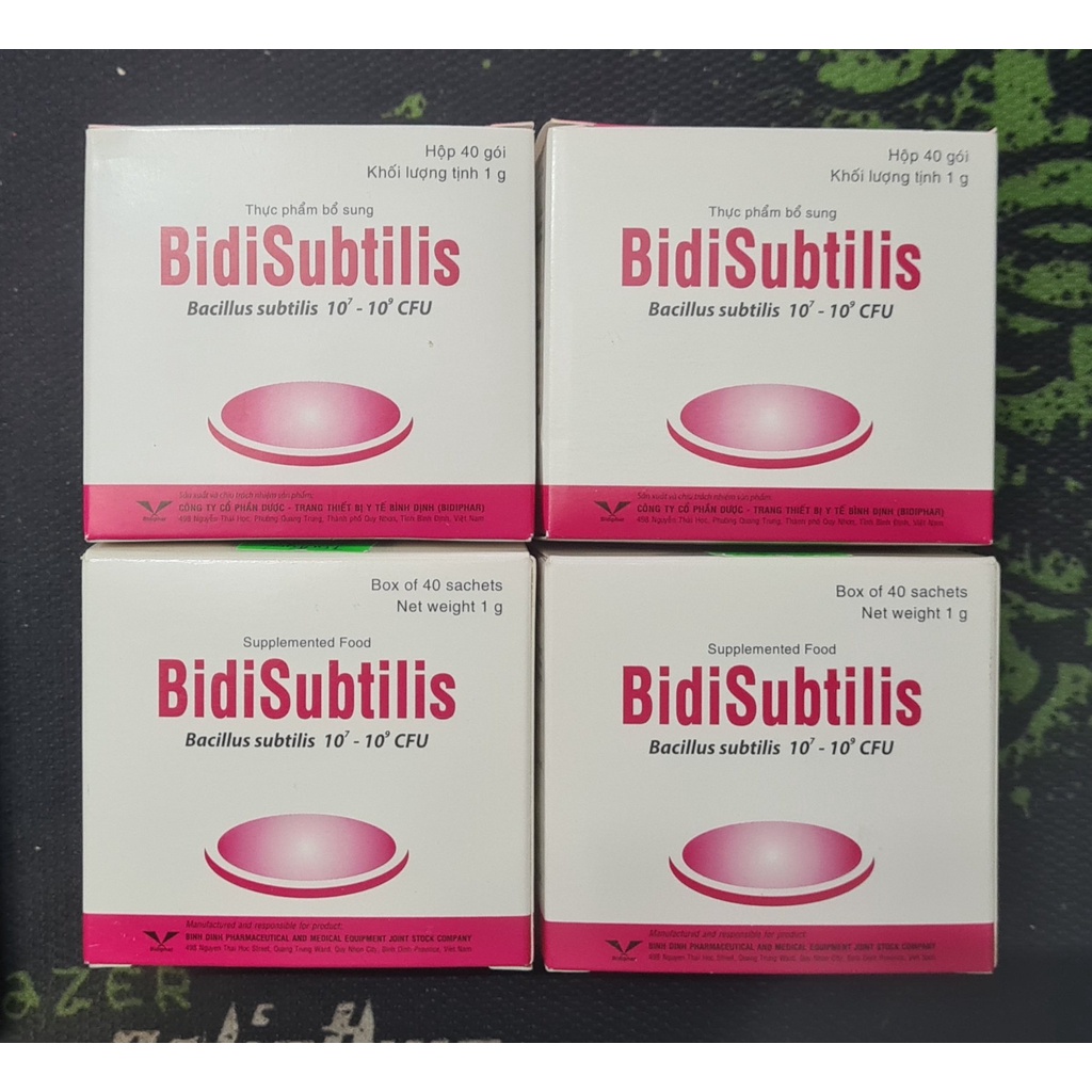 Men vi sinh BidiSubtilis (Hộp 40 gói) - Bổ sung lợi khuẩn, giúp cân bằng hệ vi sinh đường ruột, giảm rối loạn tiêu hóa