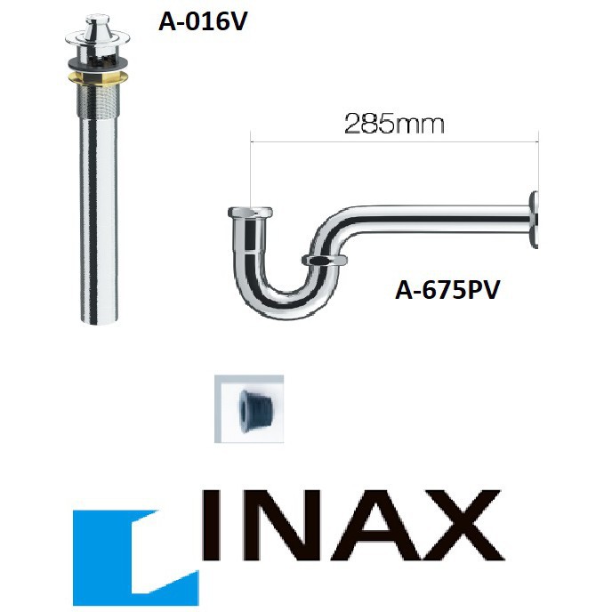 Bộ xả chậu rửa mặt cao cấp INAX A016V+A675PV, bộ xả lavabo INAX , bảo hành 02 năm