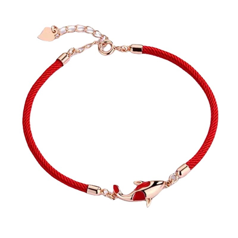 Vòng Tay Dây Đỏ Mặt Hình Hổ May Mắn Thời Trang Cho Nam Và Nữ