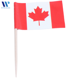 Set 50 Tăm Gỗ Mini Kèm Cờ Trang Trí Cho Bữa Tiệc Frui (K2V)