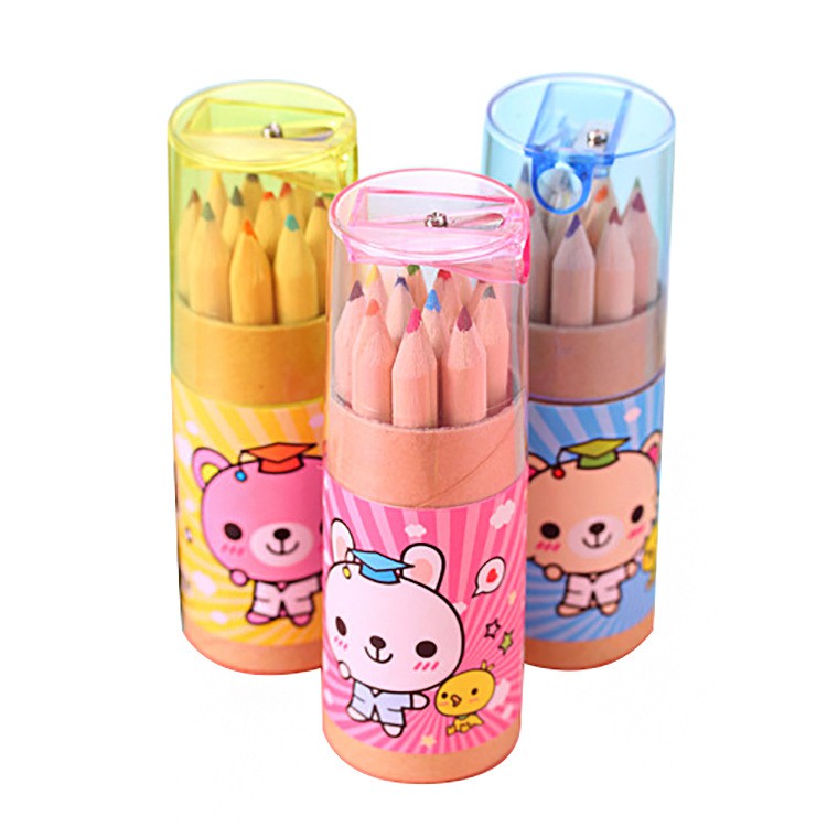 Set 12 Bút Chì Màu Sắc Dễ Thương Cho Bé