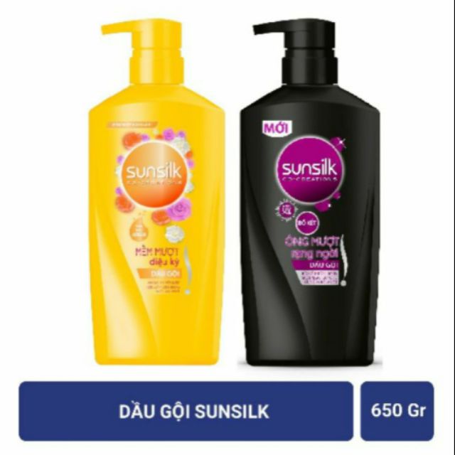 DẦU GỘI SUNSILK 650G  ÓNG MƯỢT RẠNG NGỜI.