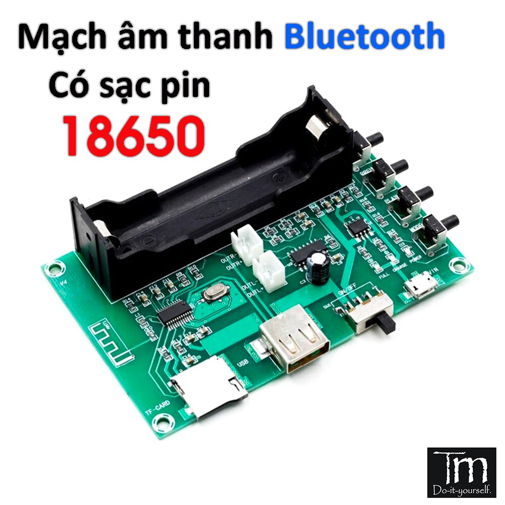 [Mã ELHACE giảm 4% đơn 300K] Mạch Loa Bluetooth PAM8403 Tích Hợp Pin 18650 - (XH-A150)