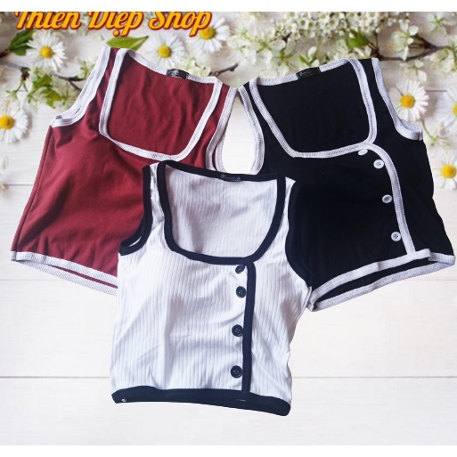 Áo Croptop kiểu có mút ngực TDFashion:001, chất liệu thun gân tăm thoáng mát, dáng Ôm Body gợi cảm thoáng mát