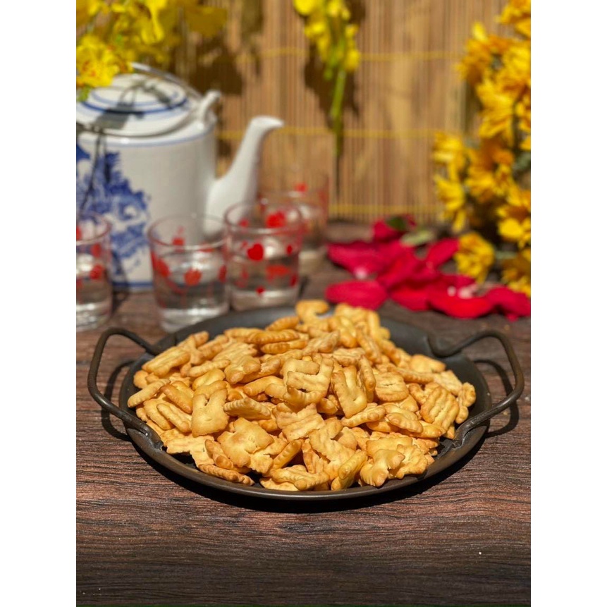 1 Kg Bánh quy chữ mặn ngọt thơm ngon