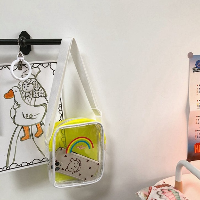 Túi Đeo Chéo Mini Bằng PVC Trong Suốt Dễ Thương Cho Nữ